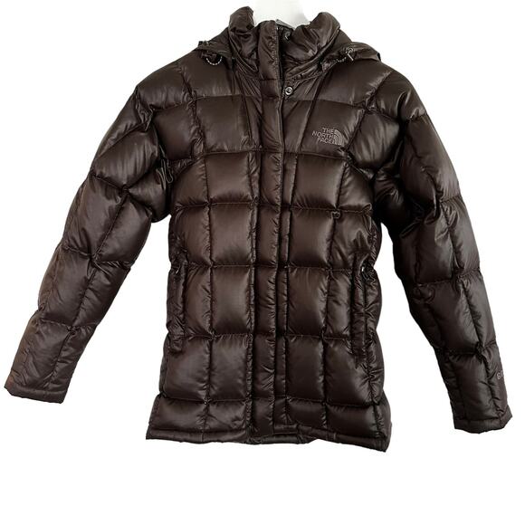 The North Face 600 Series Premium Goose Down Hooded Parka Chocolate Brown - Picture 1 of 9